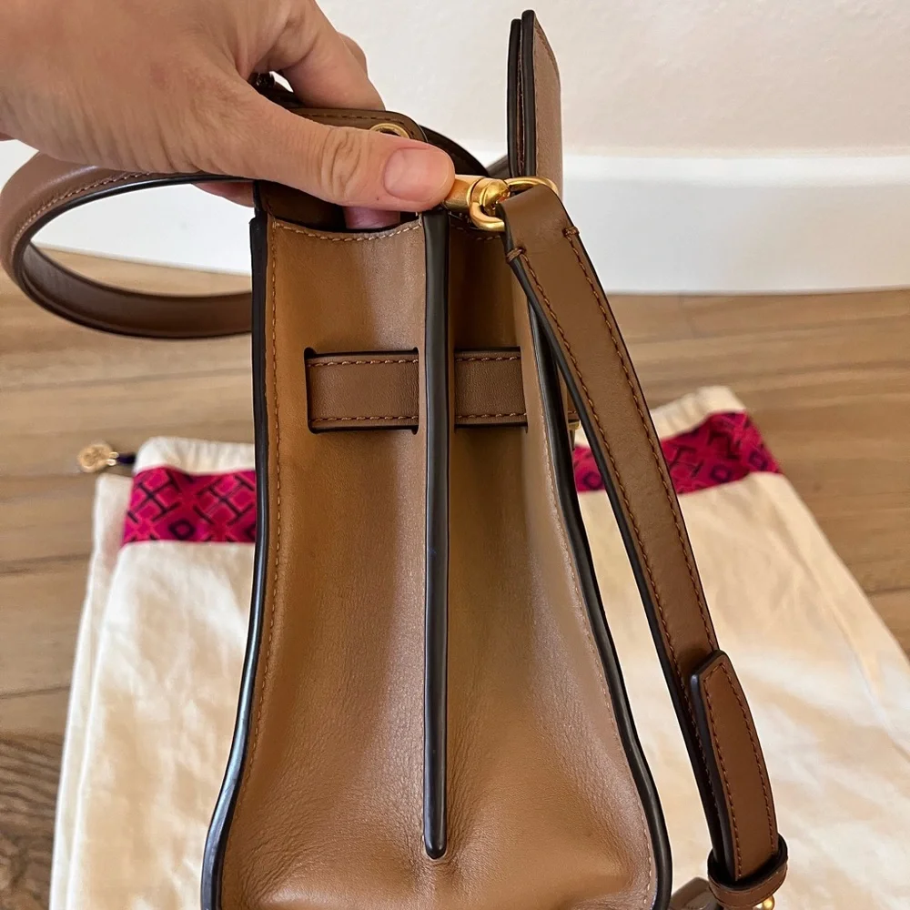 Tory Burch Lee Radziwill Small double bag in Tiramisu - Picture 11 of 12
